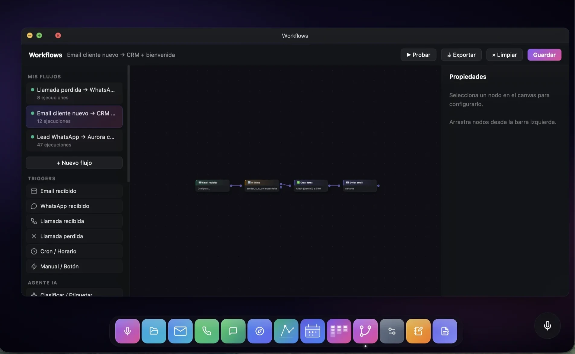 Workflows visuales